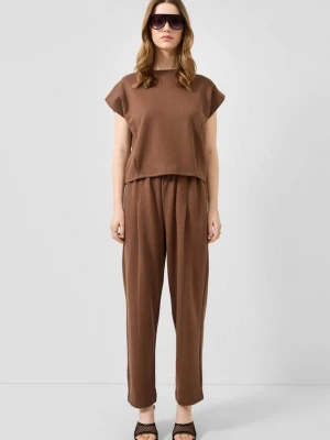Foto van product Joggingbroek van interlockjersey QS bruin