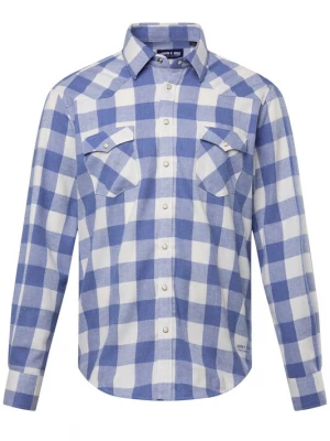 Foto van product John F. Gee Overhemd blauw / wit