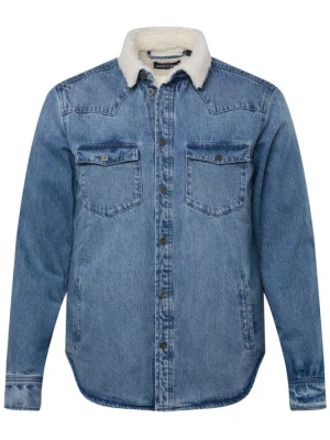 Foto van product John F. Gee Tussenjas blauw denim / wit