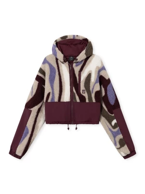 Foto van product Johnny Urban Fleece jas 'Carey' cappuccino / olijfgroen / wijnrood / wit