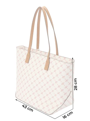 Foto van product JOOP! Shopper 'Flora 1.0 Corelie' camel / lichtbeige / bourgogne