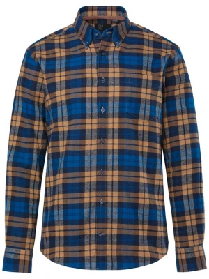 Foto van product JP1880 Overhemd blauw / bruin / grijs / oranje