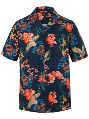 Foto van product JP1880 Overhemd navy / gemengde kleuren