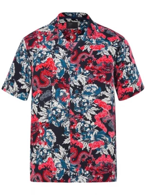 Foto van product JP1880 Overhemd navy / rood / zwart / wit