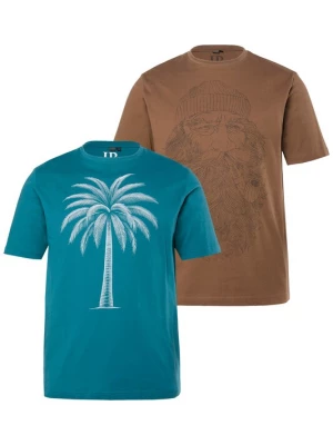Foto van product JP1880 Shirt blauw / bruin / wit