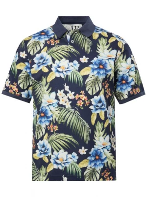 Foto van product JP1880 Shirt blauw / limoen / olijfgroen / wit