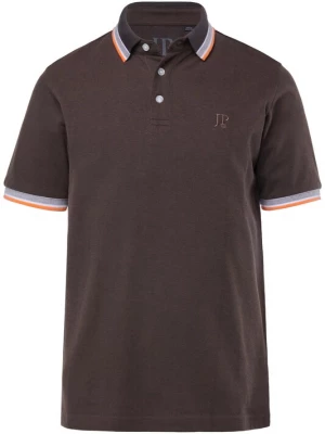 Foto van product JP1880 Shirt donkerbruin / grijs / lichtoranje