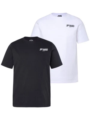 Foto van product JP1880 Shirt 'Kurzarm' zwart / wit
