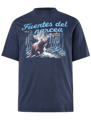 Foto van product JP1880 Shirt navy / lichtblauw / bruin