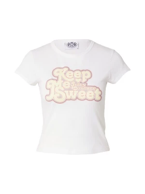 Foto van product Juicy Couture Shirt 'KEEP ME SWEET' pasteelgeel / sering / wit