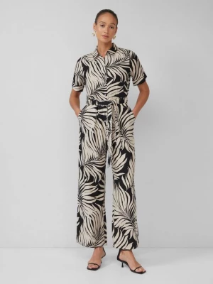 Foto van product Jumpsuit met motief van een linnenmix met vaste riem s.Oliver