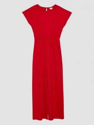 Foto van product Jumpsuit met wijde pijpen en crêpe structuur s.Oliver rood