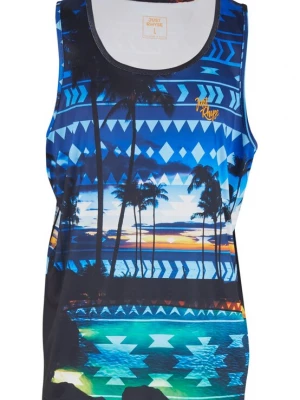 Foto van product Just Rhyse Shirt 'Palm Coast' blauw / donkerblauw / donkergroen / zwart