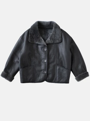 Foto van product Just things we like Winterjas 'KIKU Reversible Shearling Jacket' grijs