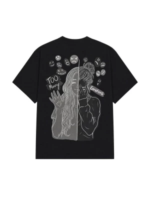Foto van product JustDepressed Clothing Shirt 'Borderline - heavy T-Shirt 240GSM' zwart