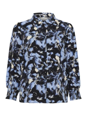 Foto van product Kaffe Blouse 'KA Lura' hemelsblauw / zwart / offwhite