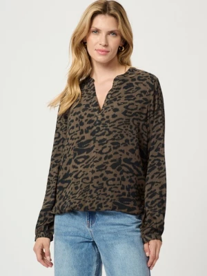 Foto van product Kaffe Blouse 'KADitte' bruin / zwart