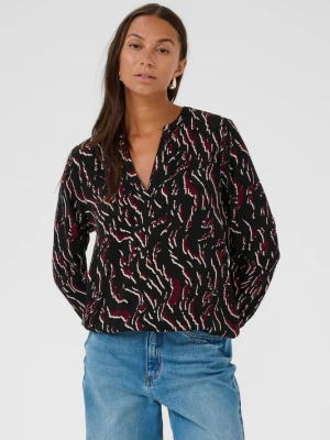 Foto van product Kaffe Blouse 'KADitte' cyclaam / zwart / wit