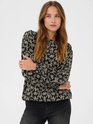 Foto van product Kaffe Blouse 'KARikka Amber' beige / zwart