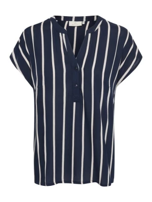 Foto van product Kaffe Blouse 'KAStridy' donkerblauw / wit