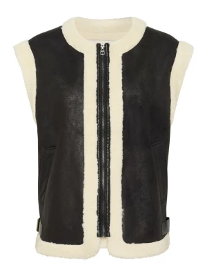 Foto van product Kaffe Bodywarmer 'Kapernille' crème / zwart