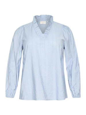Foto van product KAFFE CURVE Blouse 'Anni' hemelsblauw / pastelblauw / zilver