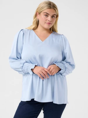 Foto van product KAFFE CURVE Blouse 'KC' lichtblauw
