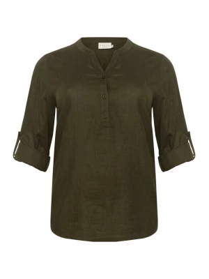 Foto van product KAFFE CURVE Blouse 'Mille' donkergroen