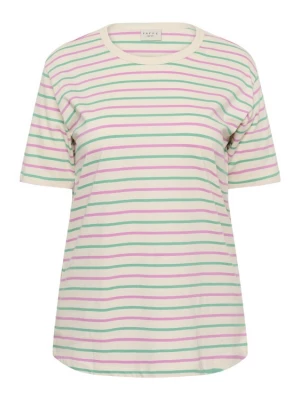 Foto van product KAFFE CURVE Shirt crème / groen / pink