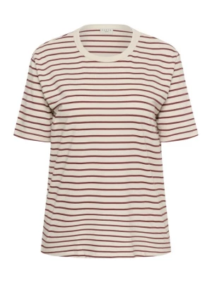 Foto van product KAFFE CURVE Shirt 'KCWinni' kastanjebruin / offwhite