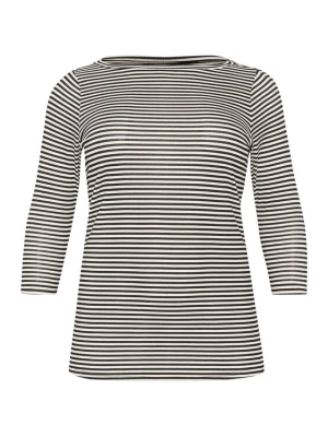 Foto van product KAFFE CURVE Shirt 'Malle' zwart / offwhite
