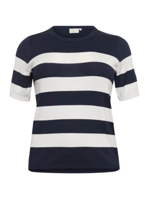 Foto van product KAFFE CURVE Trui 'KCLizzy' navy / wit