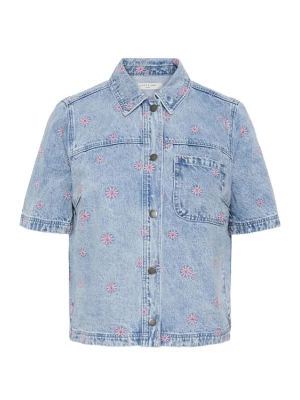 Foto van product KAFFE CURVE Tussenjas 'KCBrandi' blauw denim / pink