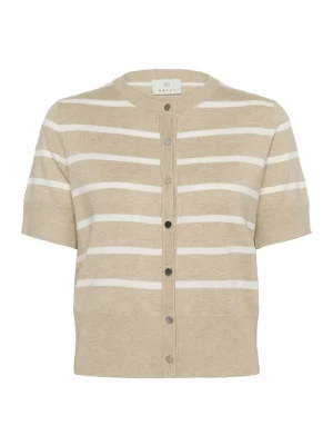 Foto van product Kaffe Gebreid vest 'Lizza' beige gemêleerd / wit