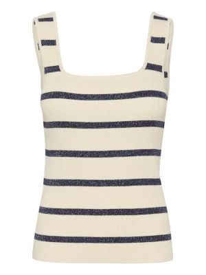 Foto van product Kaffe Gebreide top 'KAMorita' navy / wolwit