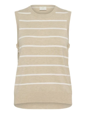 Foto van product Kaffe Gebreide top 'Lizza' beige gemêleerd / wit
