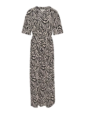 Foto van product Kaffe Jurk 'Ivanna' beige / zwart