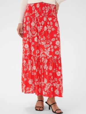 Foto van product Kaffe Rok 'KAMaxi' rood / zwart / wit