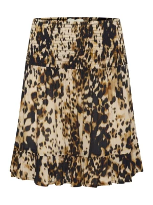 Foto van product Kaffe Rok 'KAThora Amber' lichtbeige / bruin / donkerbruin