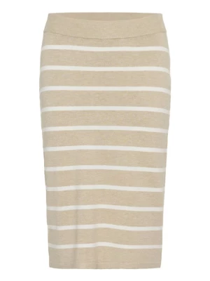 Foto van product Kaffe Rok 'Lizza' beige / wit