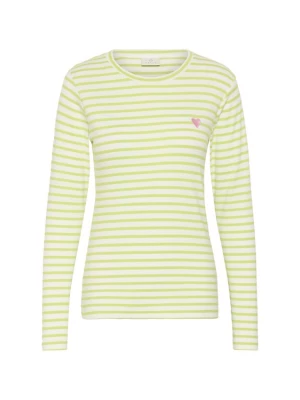 Foto van product Kaffe Shirt 'KALiddy' grasgroen / rosa / wit