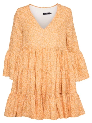 Foto van product KAN Jurk 'Freesia' oranje / wit