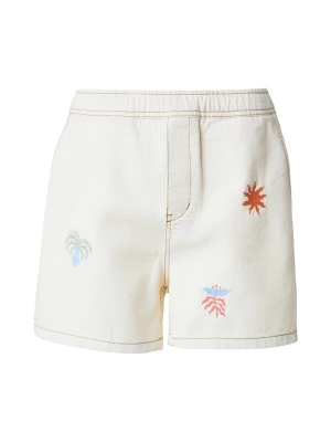Foto van product Kaotiko Broek 'CARPENTER PARADISE IVORY' ivoor / lichtblauw / rood