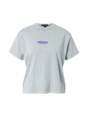 Foto van product Kaotiko Shirt 'WARNING' royal blue / koningsblauw / cyaan blauw / duifblauw / zwart