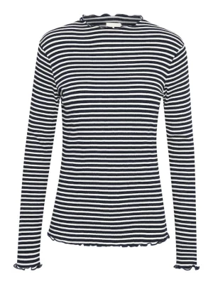 Foto van product KAREN BY SIMONSEN Shirt 'Candace' nachtblauw / wit