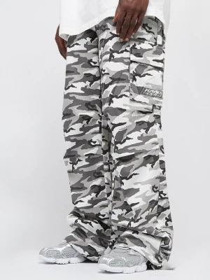 Foto van product Karl Kani Cargobroek stone grey / donkergrijs / zwart / offwhite