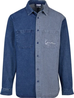 Foto van product Karl Kani Overhemd blauw denim / wit
