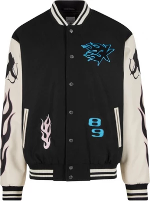 Foto van product Karl Kani Tussenjas 'Amor Flames' azuur / rosa / zwart / offwhite