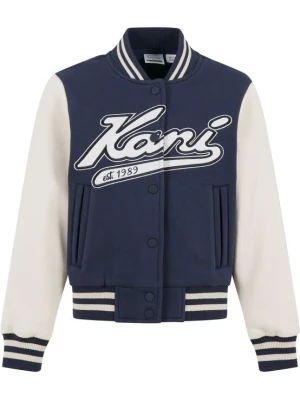 Foto van product Karl Kani Tussenjas 'Varsity' donkerblauw / wit / natuurwit