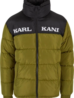 Foto van product Karl Kani Winterjas 'Retro Essential' olijfgroen / donkergroen / zwart / wit